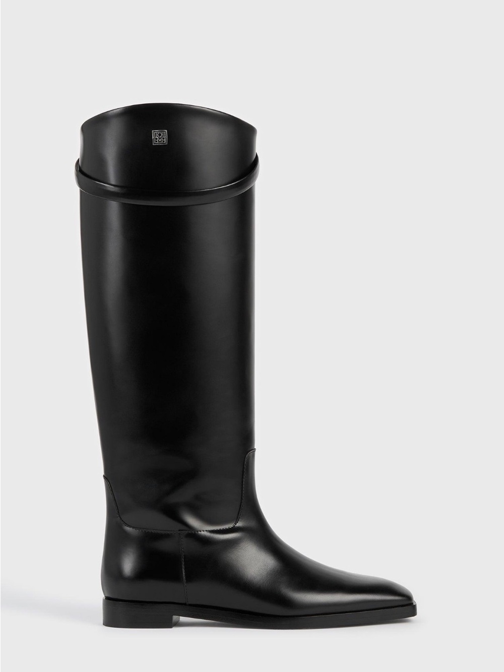 Toteme Black Tall Leather Riding Boot